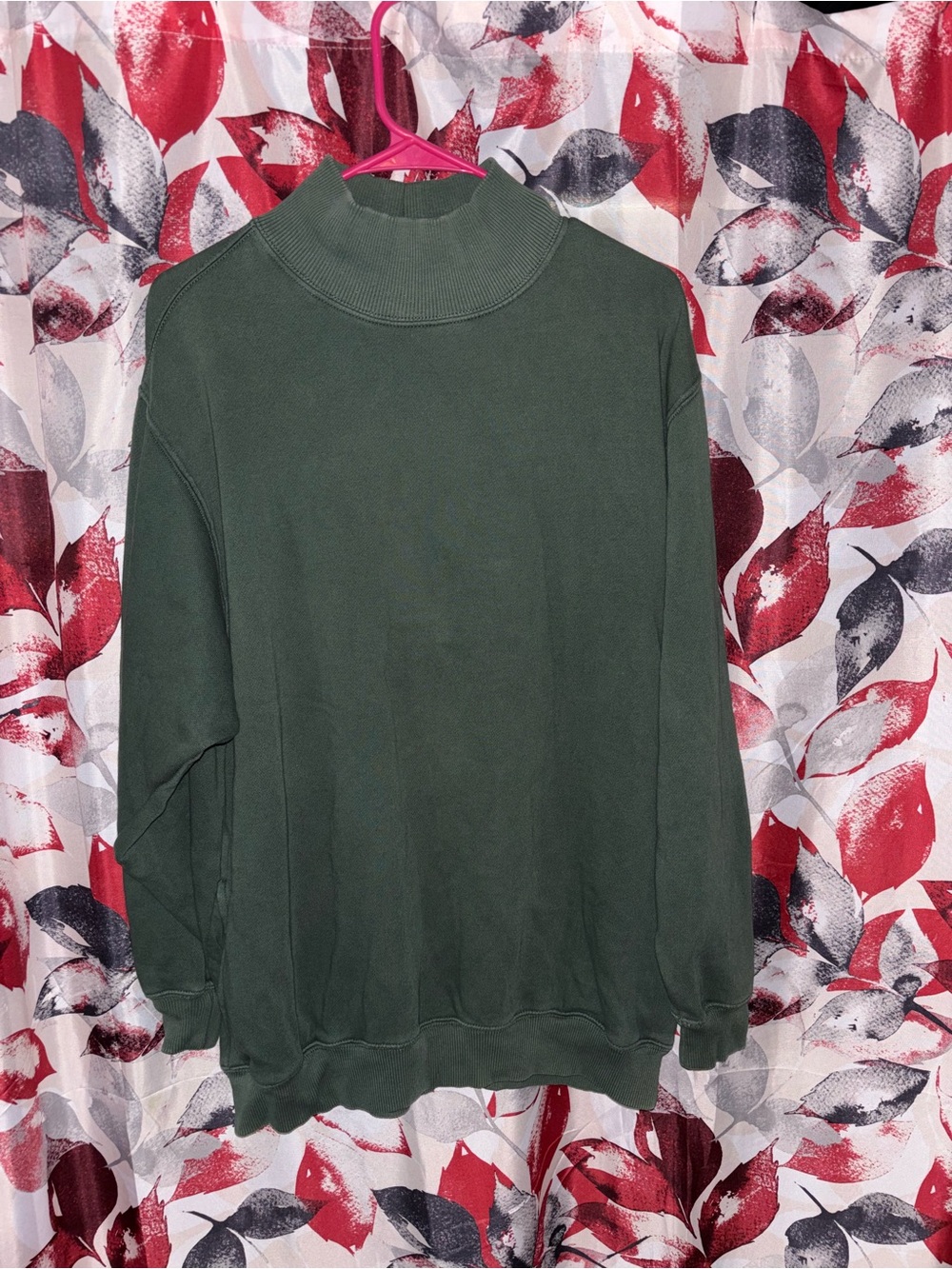 aerie Forest Green Mock Neck Sweater